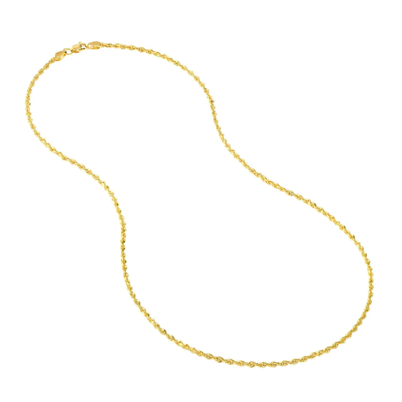 10K Yellow Gold Diamond Cut Rope Chain