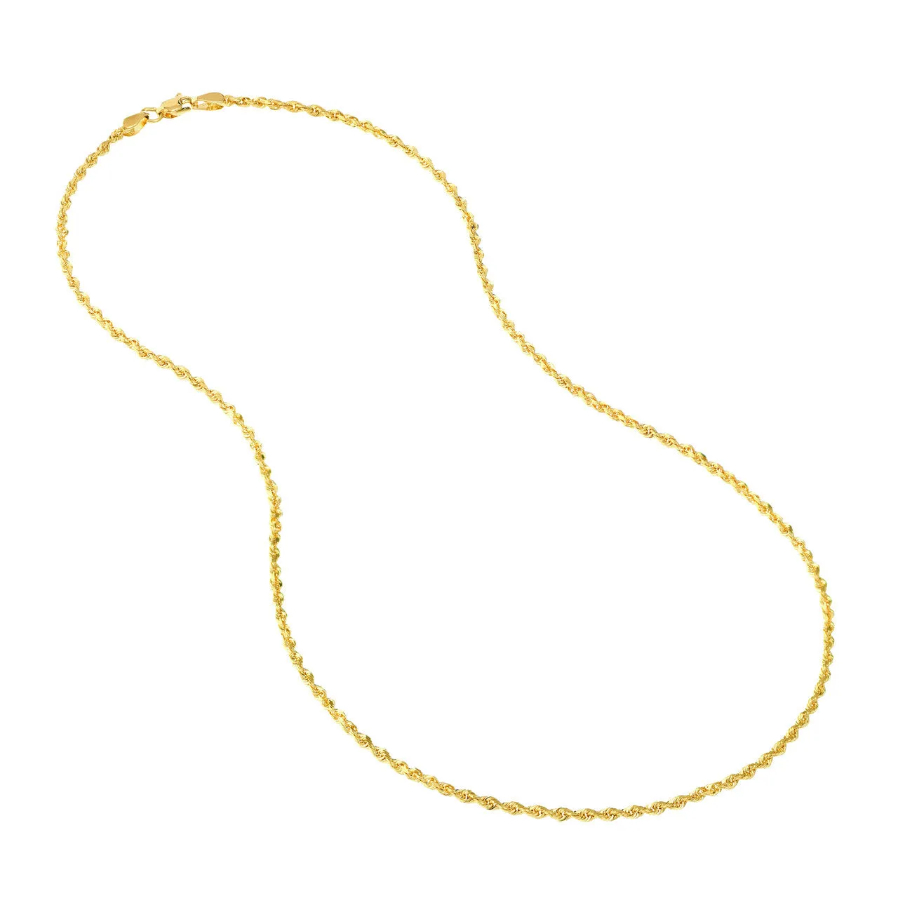 10K Yellow Gold Diamond Cut Rope Chain