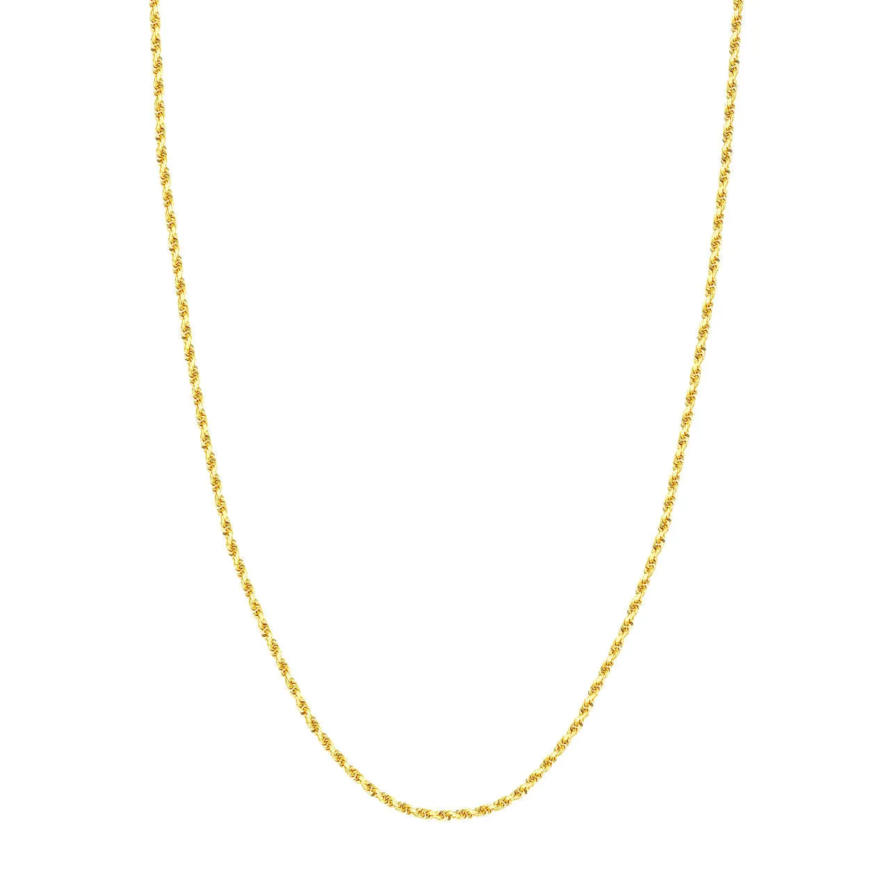 10K Yellow Gold Diamond Cut Rope Chain