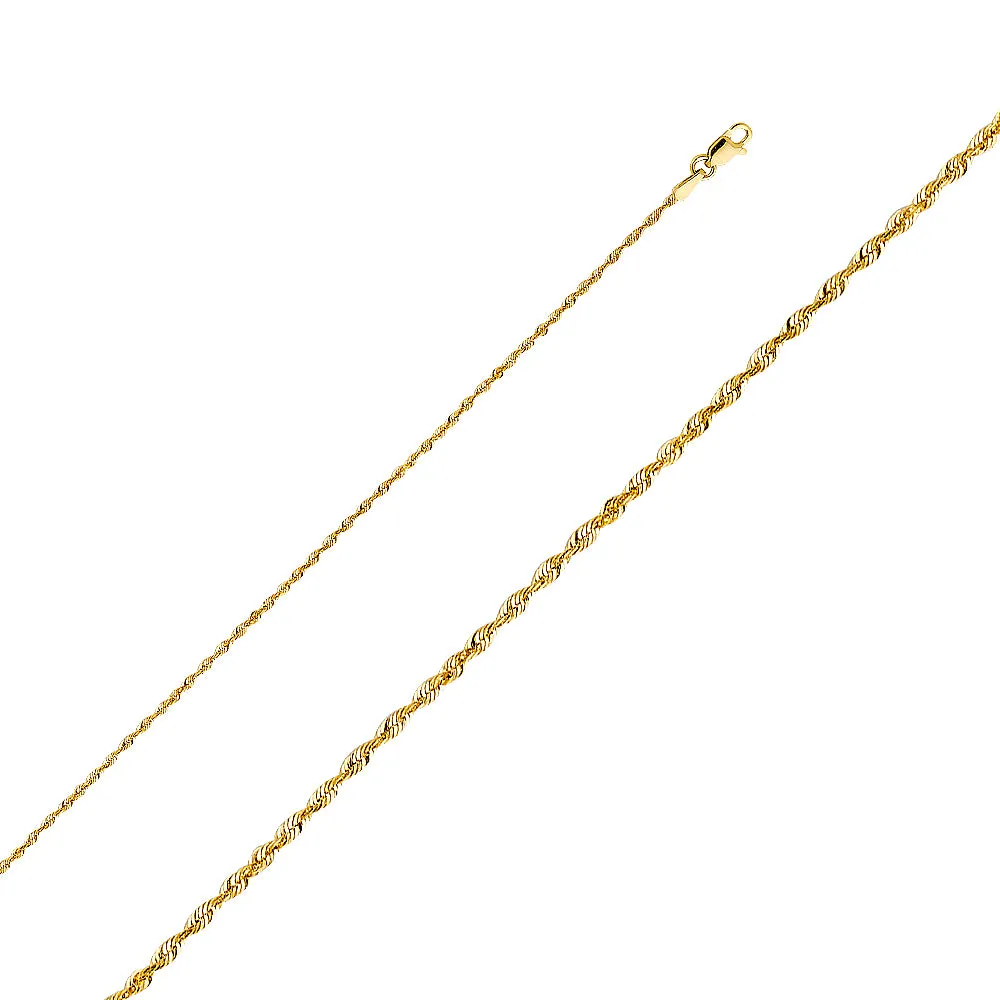 14K Gold 1.5mm Rope Chain