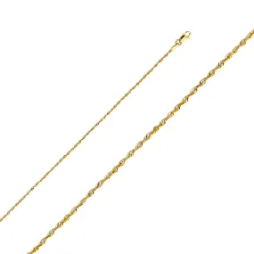14K Gold 1.5mm Rope Chain