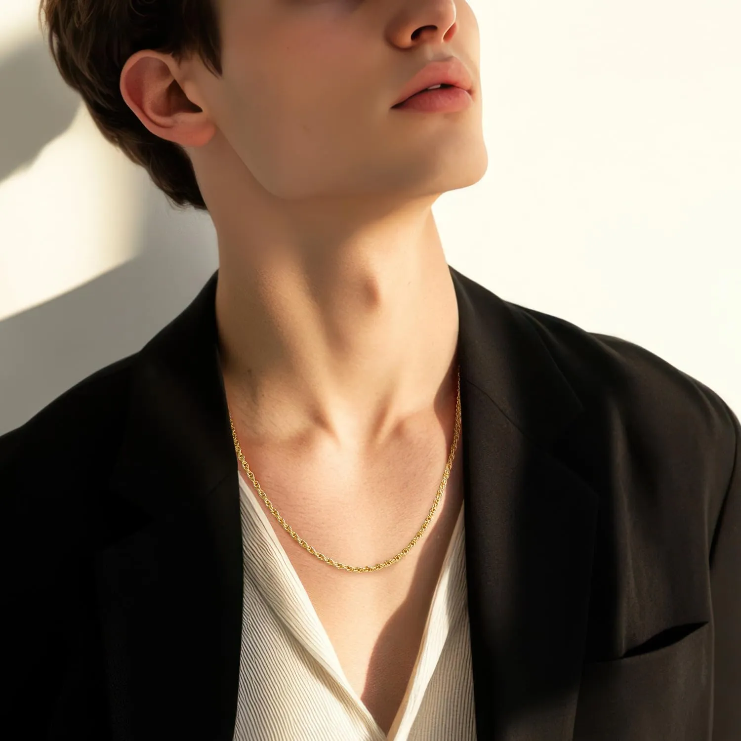 14K Gold Necklaces for Women Mens 14K Gold Chain for Men Rope Chains Necklace for Mens Chain Dainty Golds Necklace for Womens Non Tarnish Men Chains Link Necklaces for Women 16-30in
