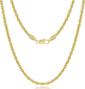 14K Gold Necklaces for Women Mens 14K Gold Chain for Men Rope Chains Necklace for Mens Chain Dainty Golds Necklace for Womens Non Tarnish Men Chains Link Necklaces for Women 16-30in