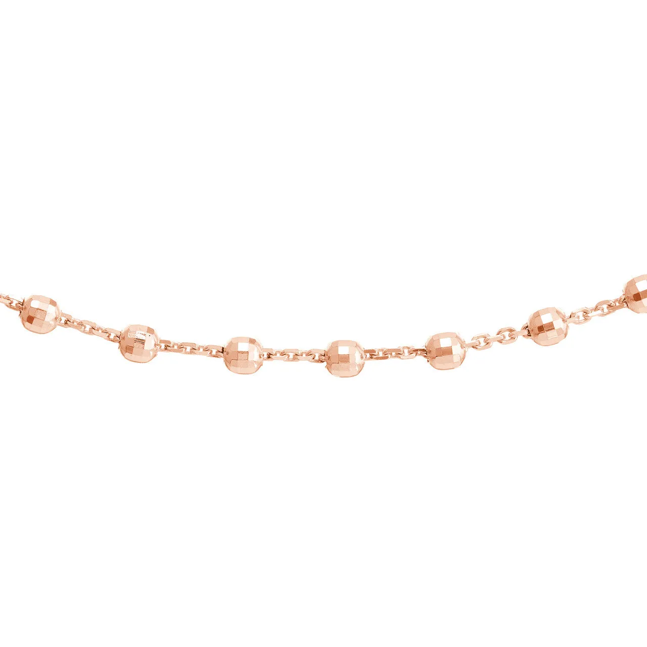 14K Rose Gold Bead Station Choker