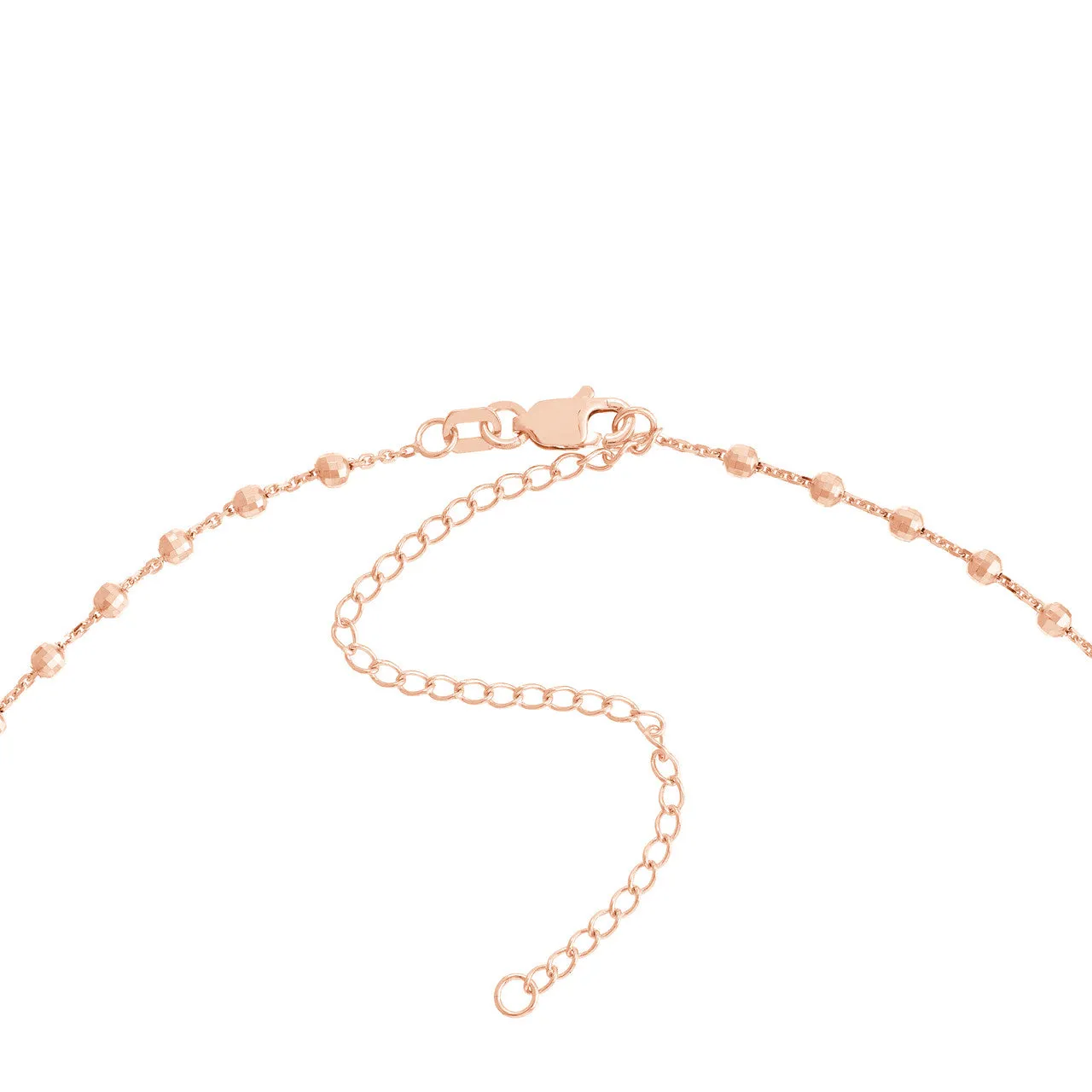 14K Rose Gold Bead Station Choker