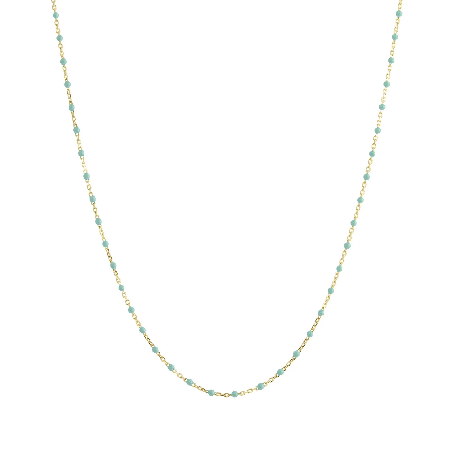 16" Turquoise Tiny Dot Chain Necklace