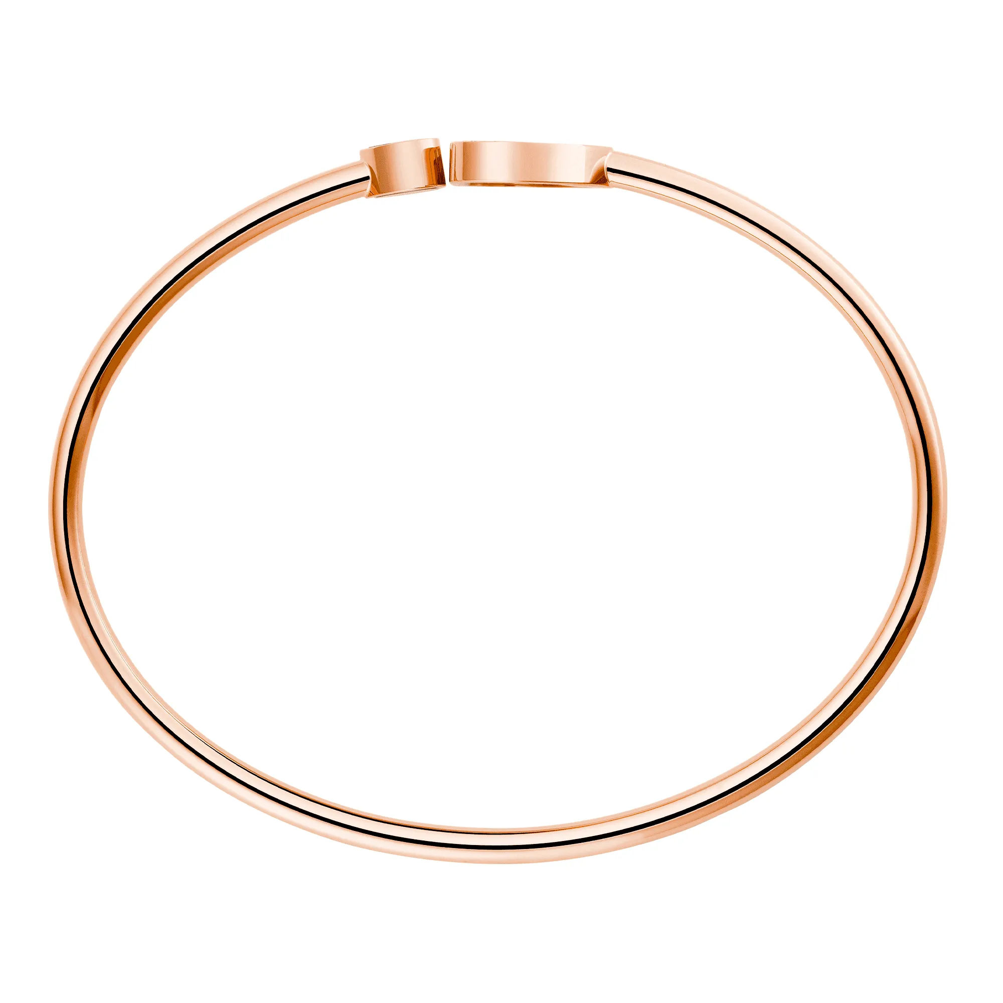 Stunning 18ct Rose Gold Bangle Set with Mother of Pearl and Diamonds - Happy Hearts Collection