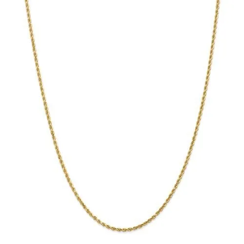 2.00mm Gold Rope Chain Necklace
