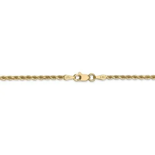 2.00mm Gold Rope Chain Necklace