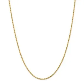2.00mm Gold Rope Chain Necklace