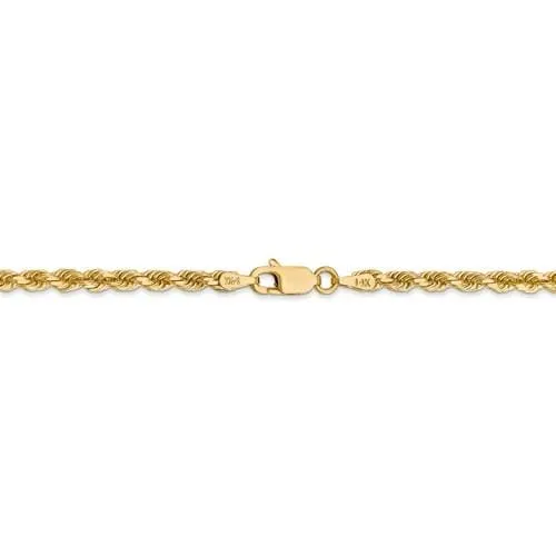 3.00mm Gold Rope Chain Necklace