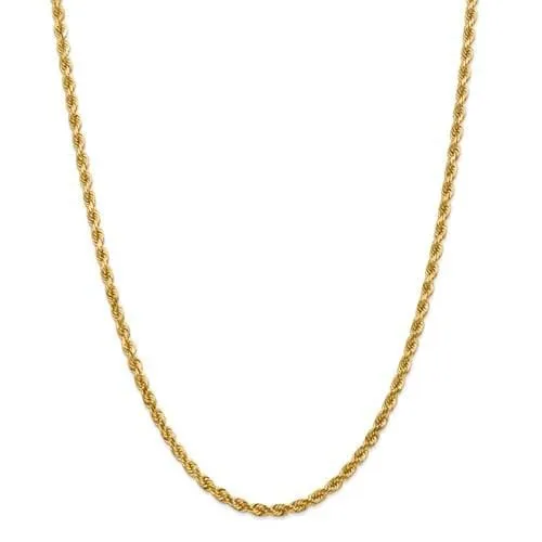 4.00mm Gold Rope Chain Necklace