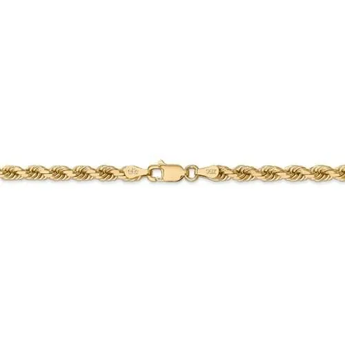 4.00mm Gold Rope Chain Necklace