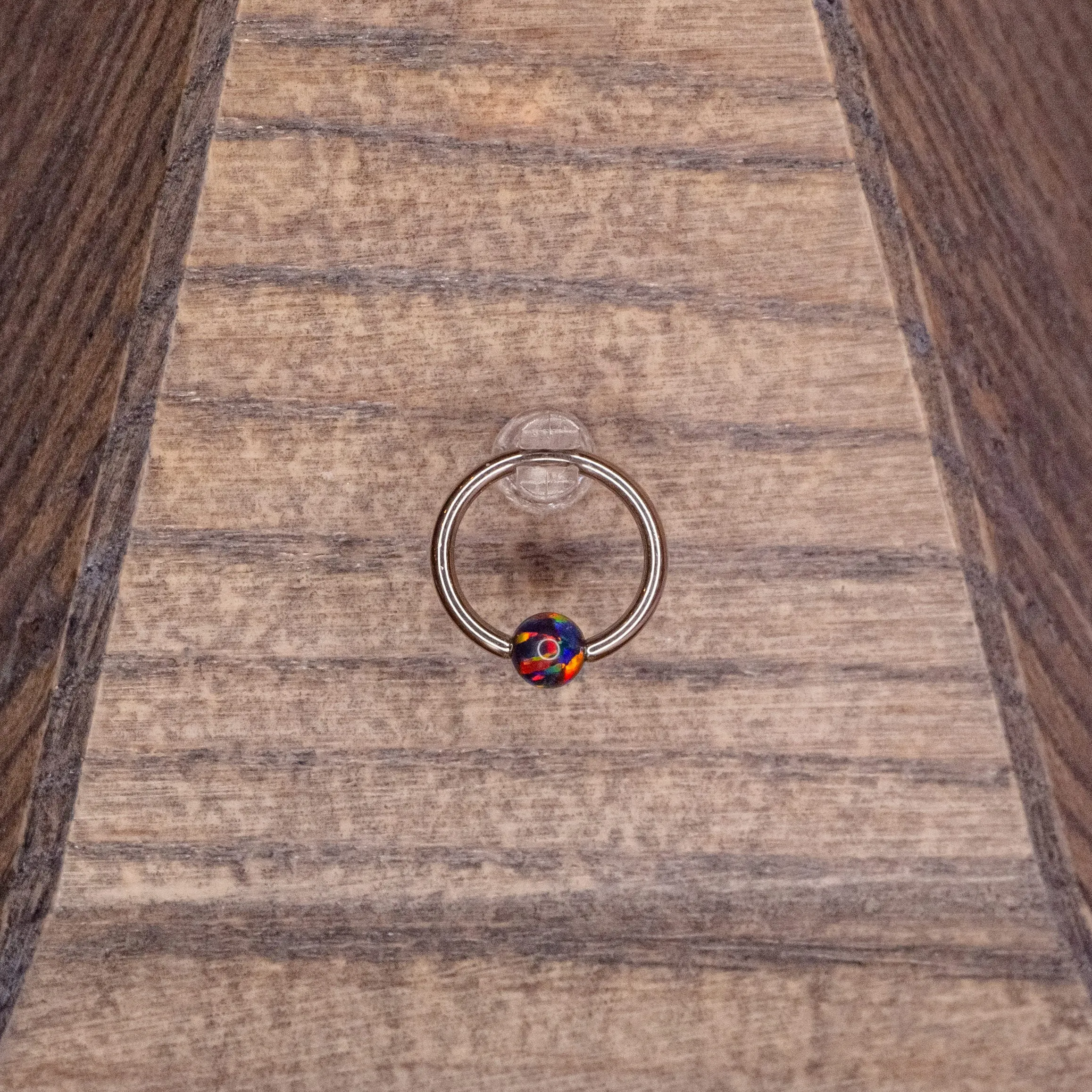 4mm Captive Bead- Black Opal
