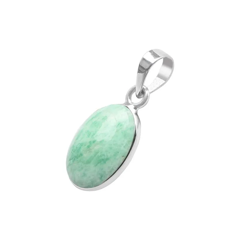 Amazonite Stone 925 Sterling Silver Pendant For Women Girls Gift, Natural Gemstone Pendant Necklace, Handmade jewellery Pendant, Solitaire Pendant Christmas Gift
