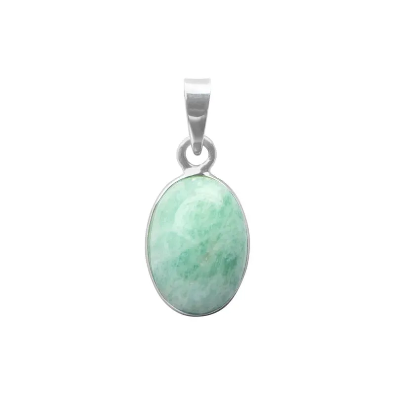 Amazonite Stone 925 Sterling Silver Pendant For Women Girls Gift, Natural Gemstone Pendant Necklace, Handmade jewellery Pendant, Solitaire Pendant Christmas Gift
