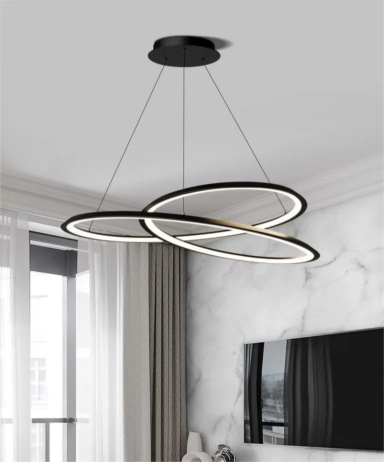 Anello Modern Luxury Black LED Pendant Light