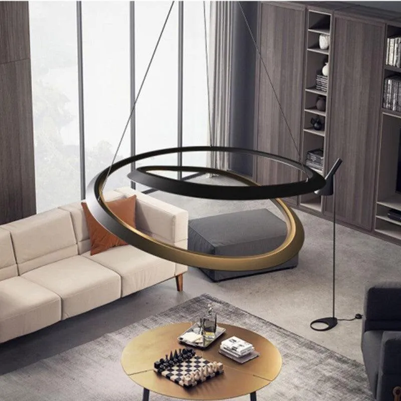 Anello Modern Luxury Black LED Pendant Light