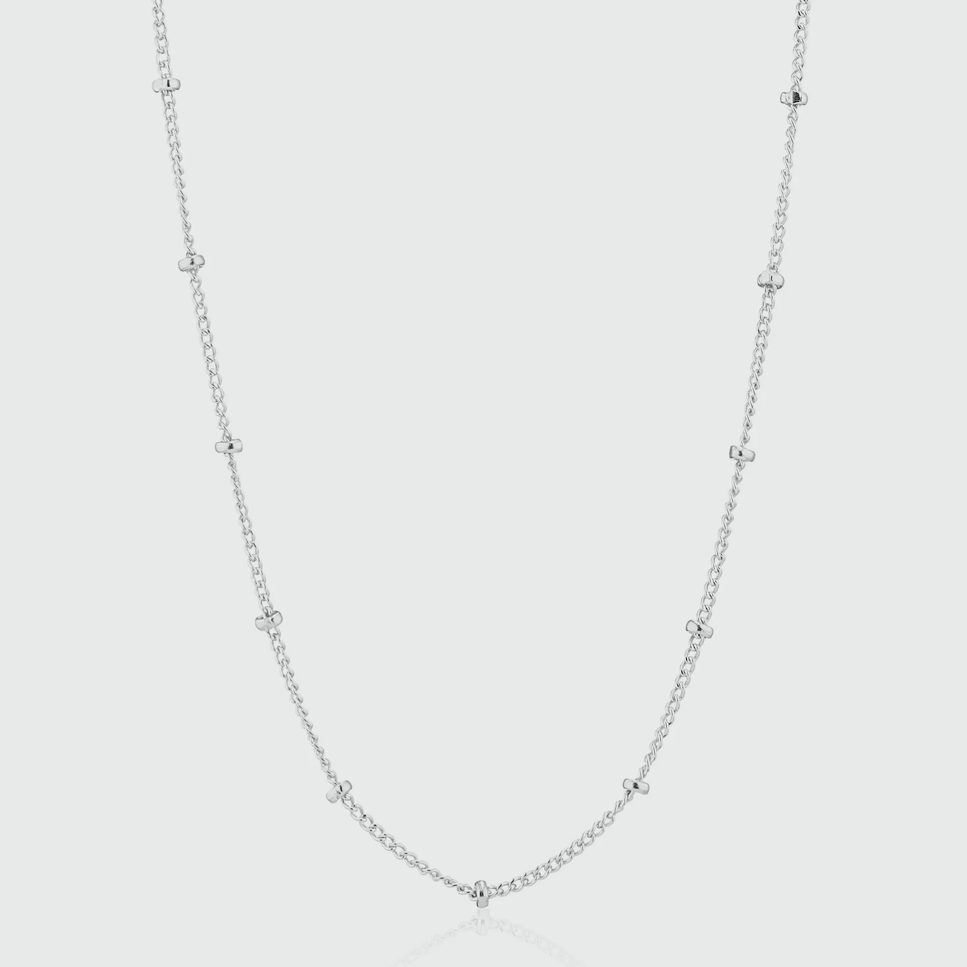 Barbican Sterling Silver Beaded Chain