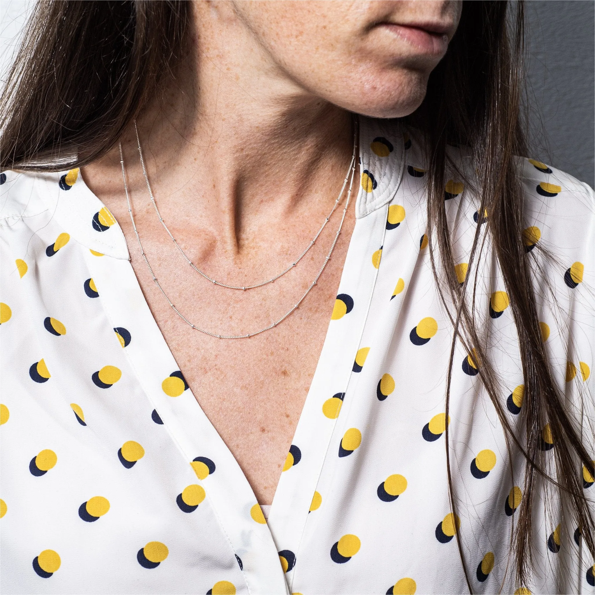 Barbican Sterling Silver Beaded Chain