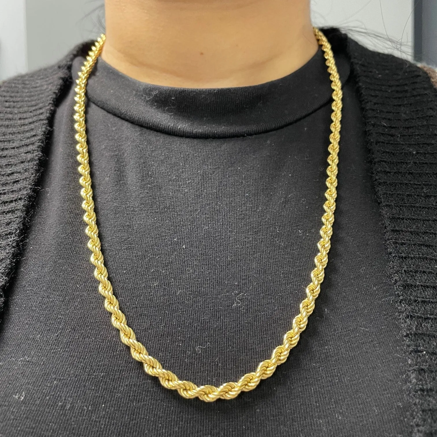 'Birks' Yellow Gold Rope Chain | 24"|