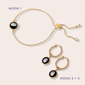 Carina Twist Bracelet and Hoop Earrings in Gold