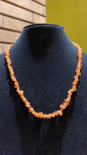 Carnelian Crystal Necklace