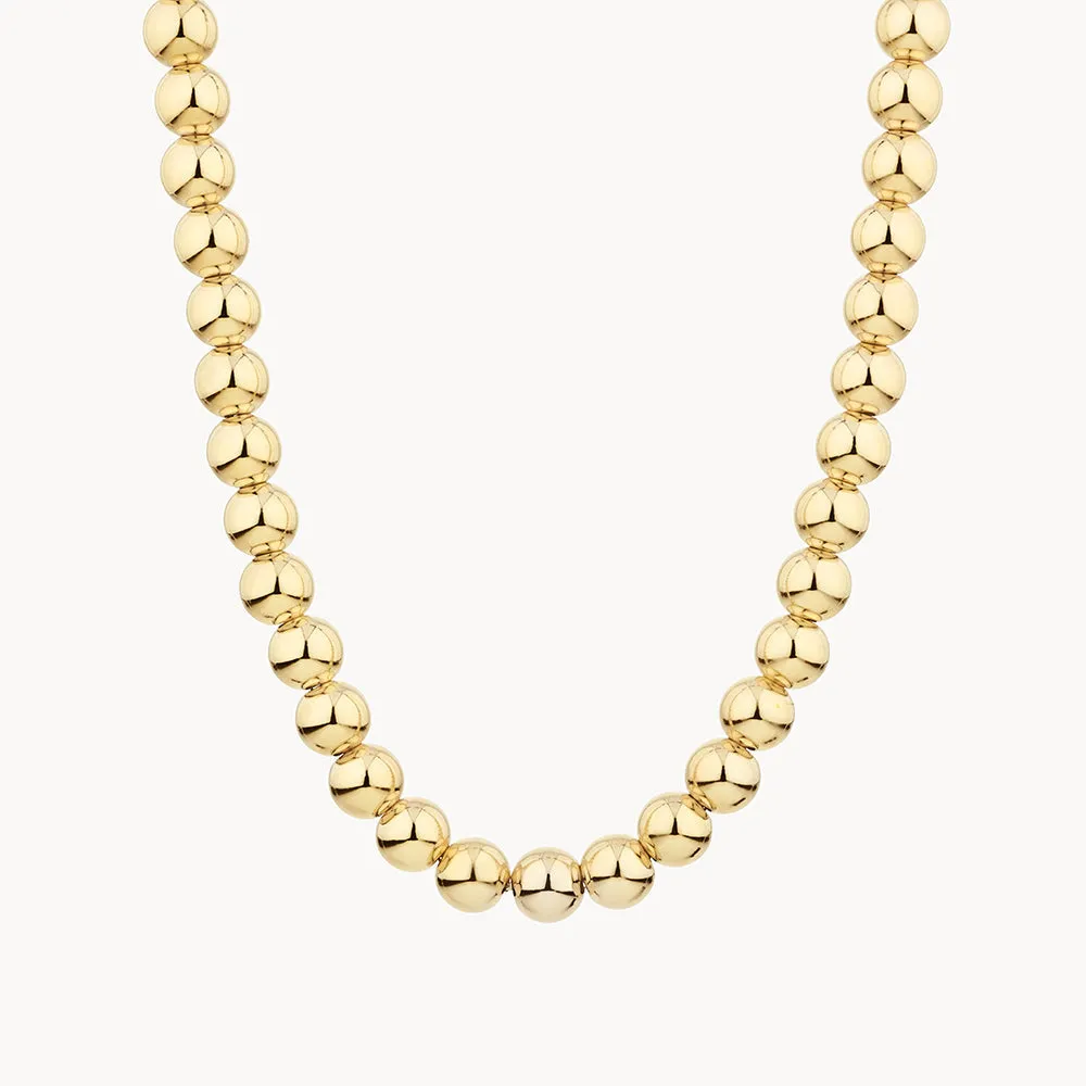Chunky Ball Necklace in Gold