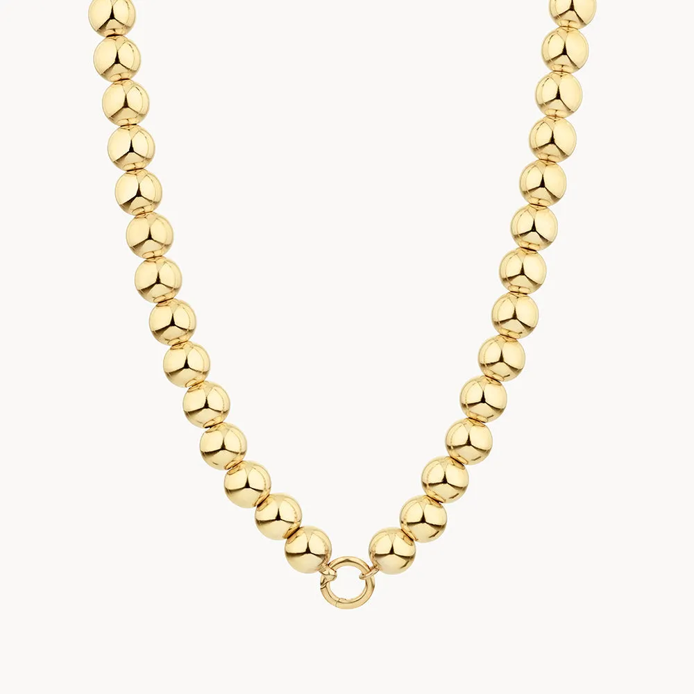 Chunky Ball Necklace in Gold