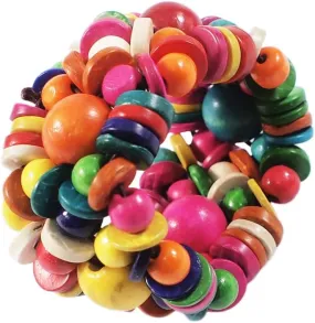 DATOA Boho Multi-Colored Wooden Beads Stretch Bracelet for Women Statement Wide Chunky Bangle Bohemian Jewelry Wood Elastic Wristband