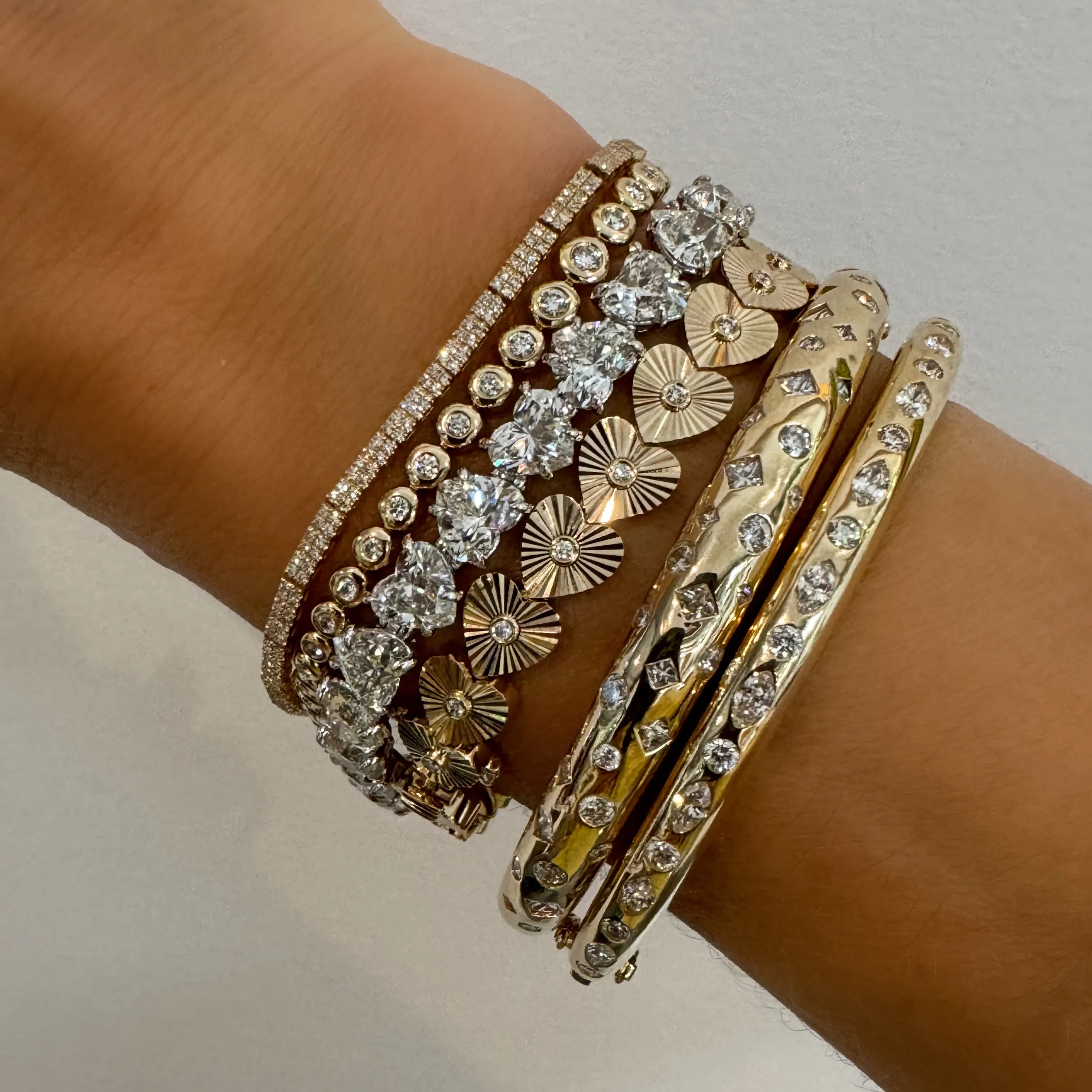 Diamond Double Row Eternity Bracelet