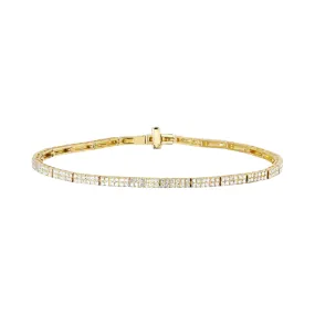 Diamond Double Row Eternity Bracelet