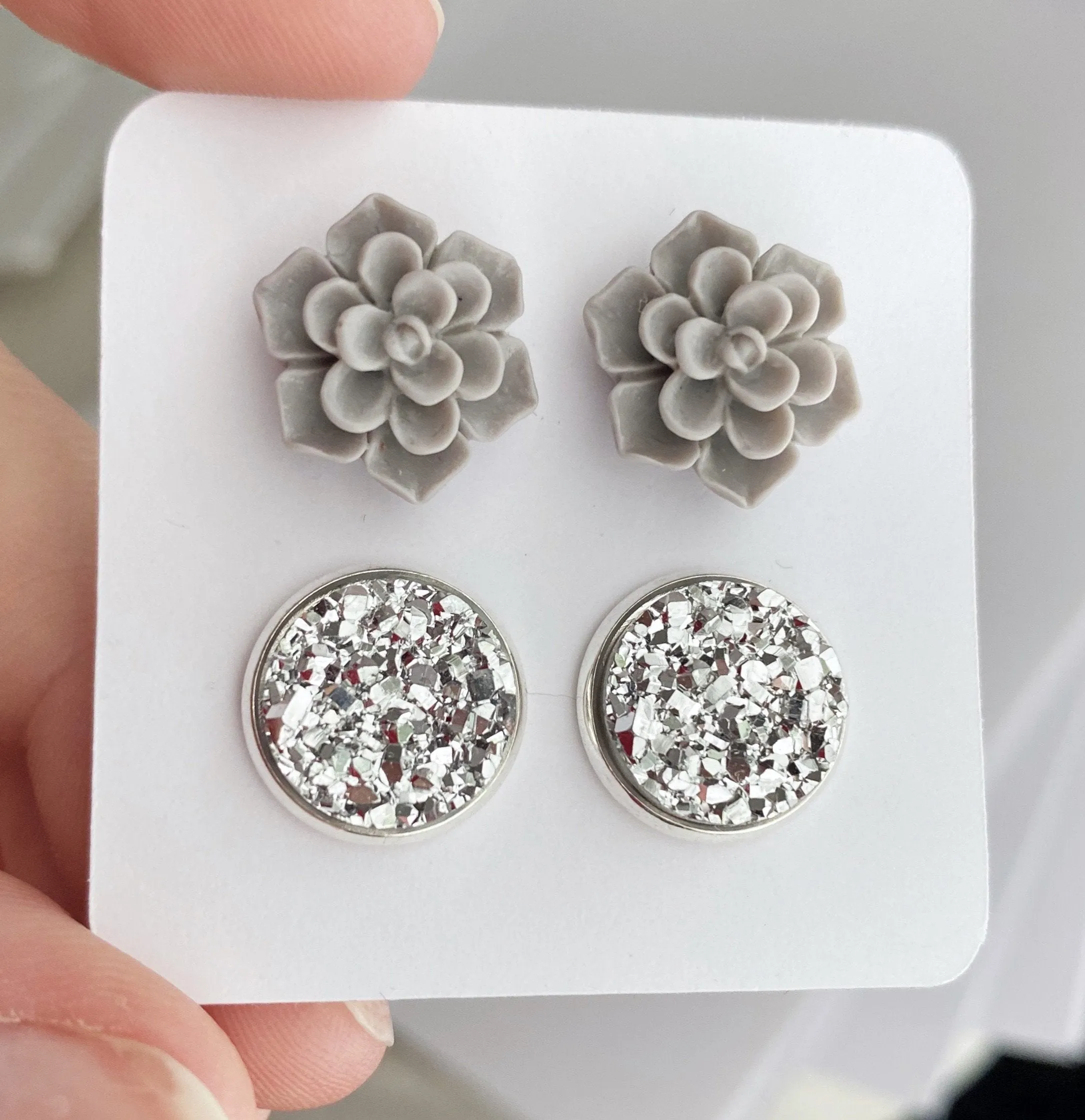Double Set - Gray Succulent - wholesale