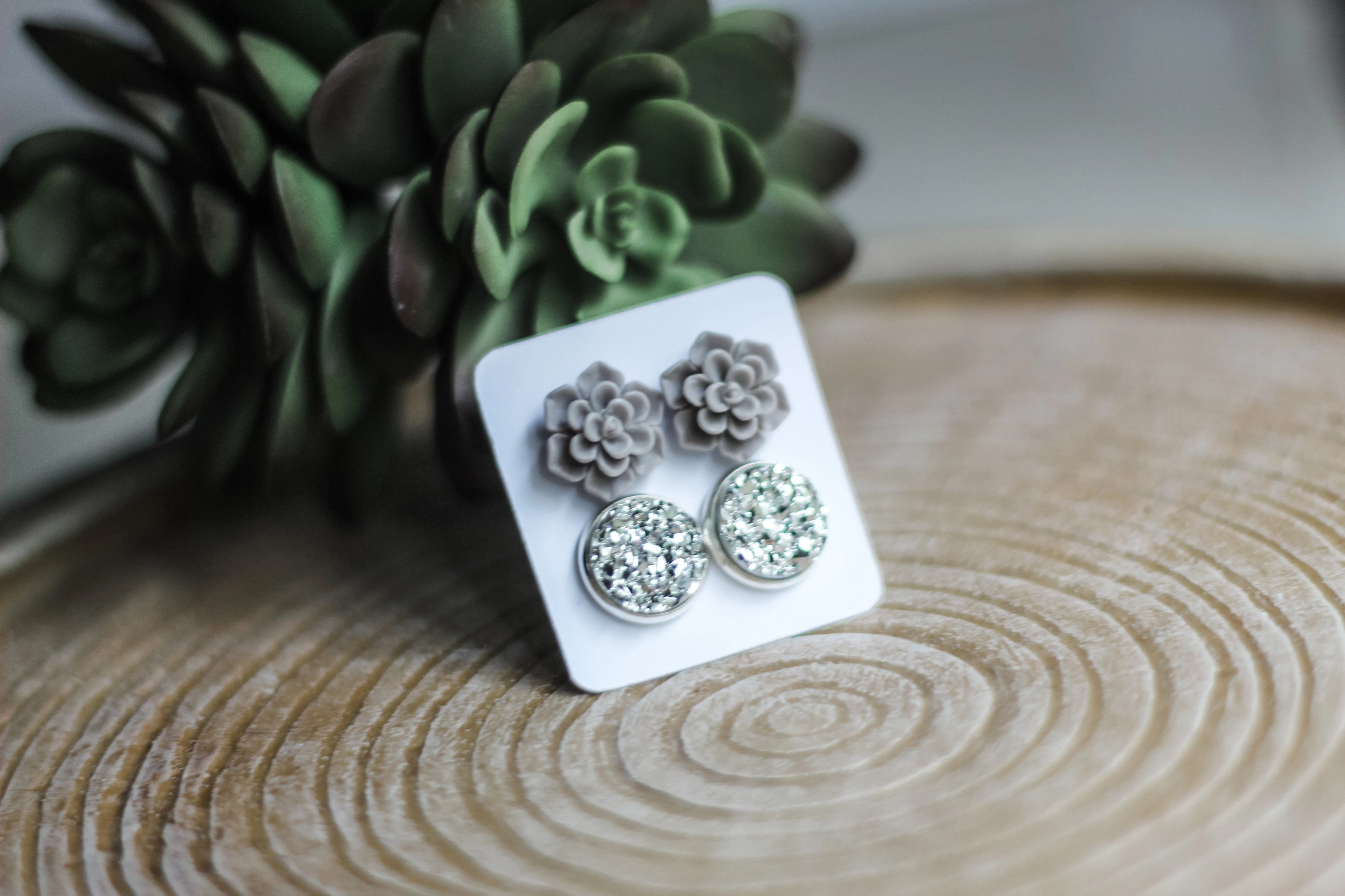Double Set - Gray Succulent - wholesale