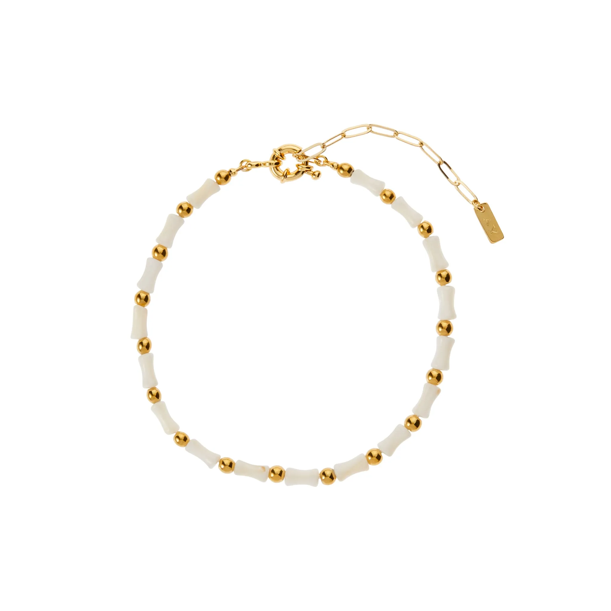 Elijah Anklet - Mother of Pearl