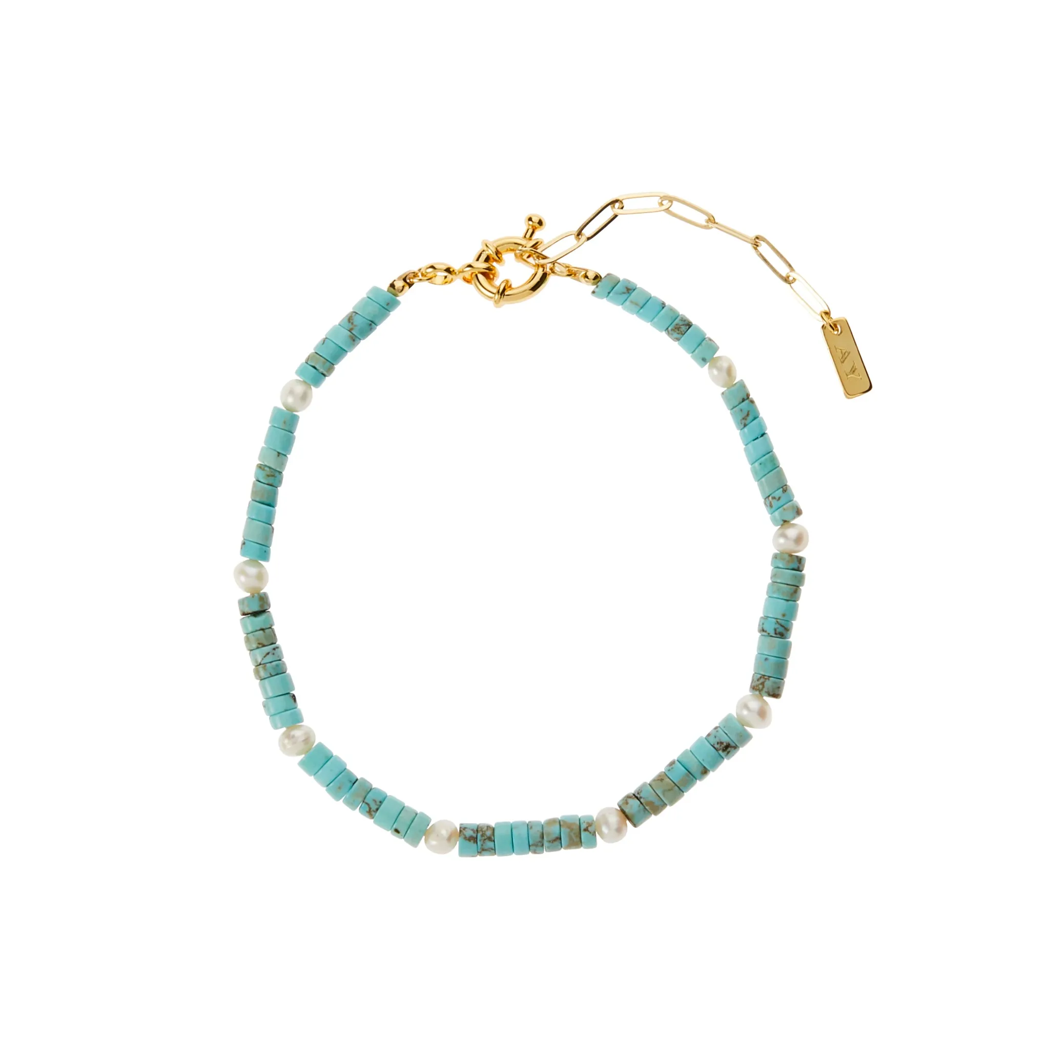 Elijah Anklet - Turquoise