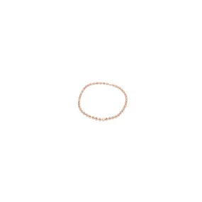 Faceted Bead Chain Ring - Solid 14kt