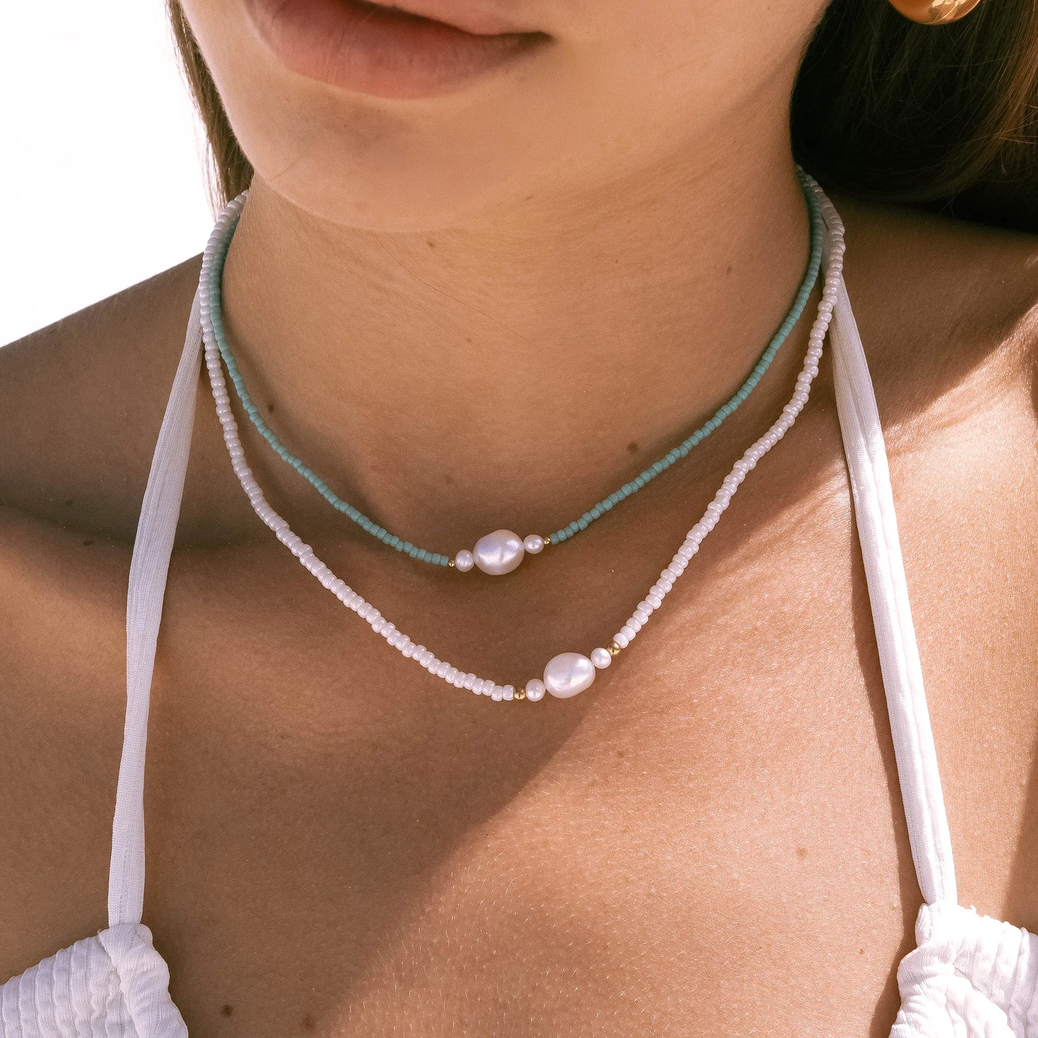 Gia Necklace - White
