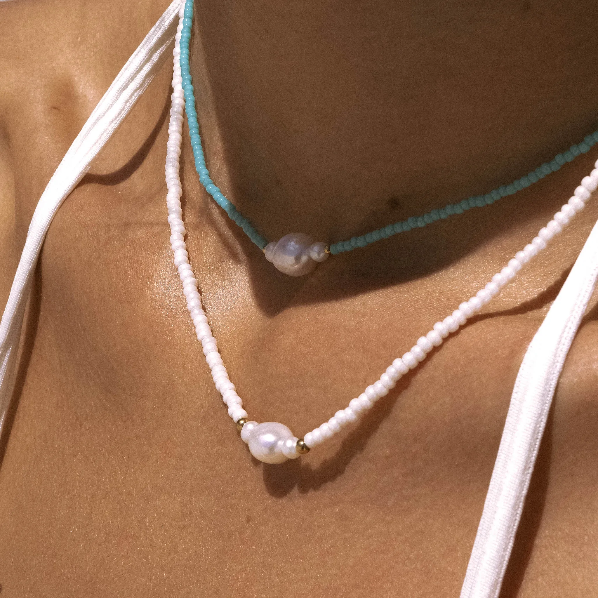 Gia Necklace - White