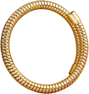 Gold Bangle Elastic Adjustable Bracelets Set Stretchy Link Chain Bracelet Flexible Wide Wristband Bangle Bracelets Set Elastic Adjustable Steel Twisted Cable Cuff Bangle Bracelet for Women