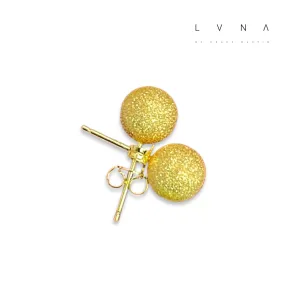 #GOLD2024 | 18K Golden Big Ball Shiny Stud Earrings