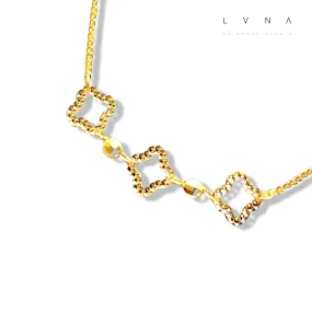 #GOLD2024 | 18K Golden Triple Clover Bracelet