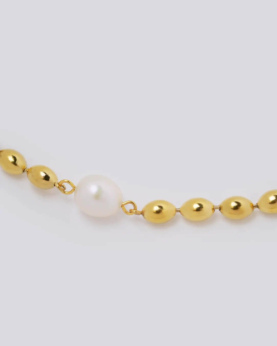 Golden Bead Pearl Necklace