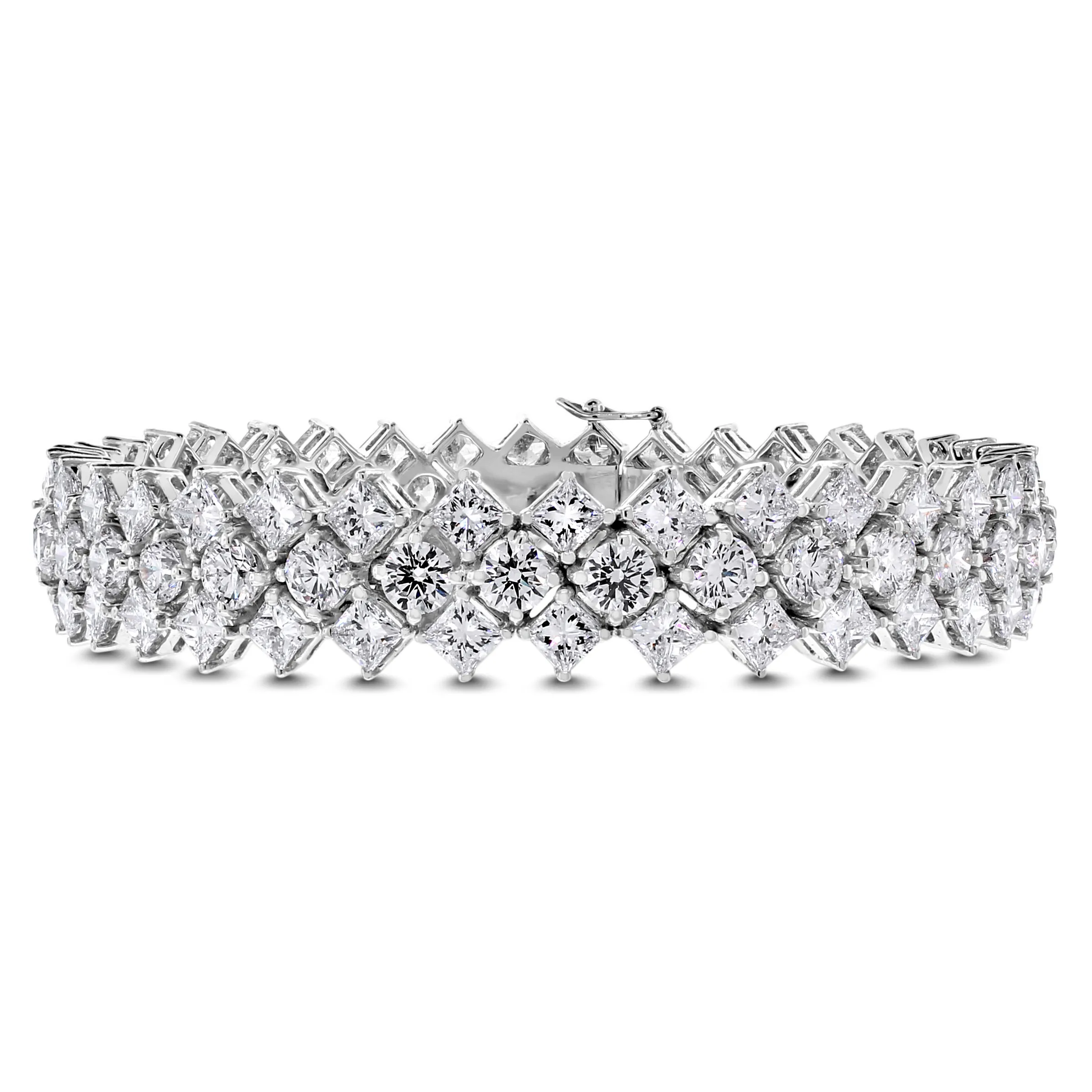 Grandeur Diamond Bangles Set (53.75 ct Diamonds) in White Gold