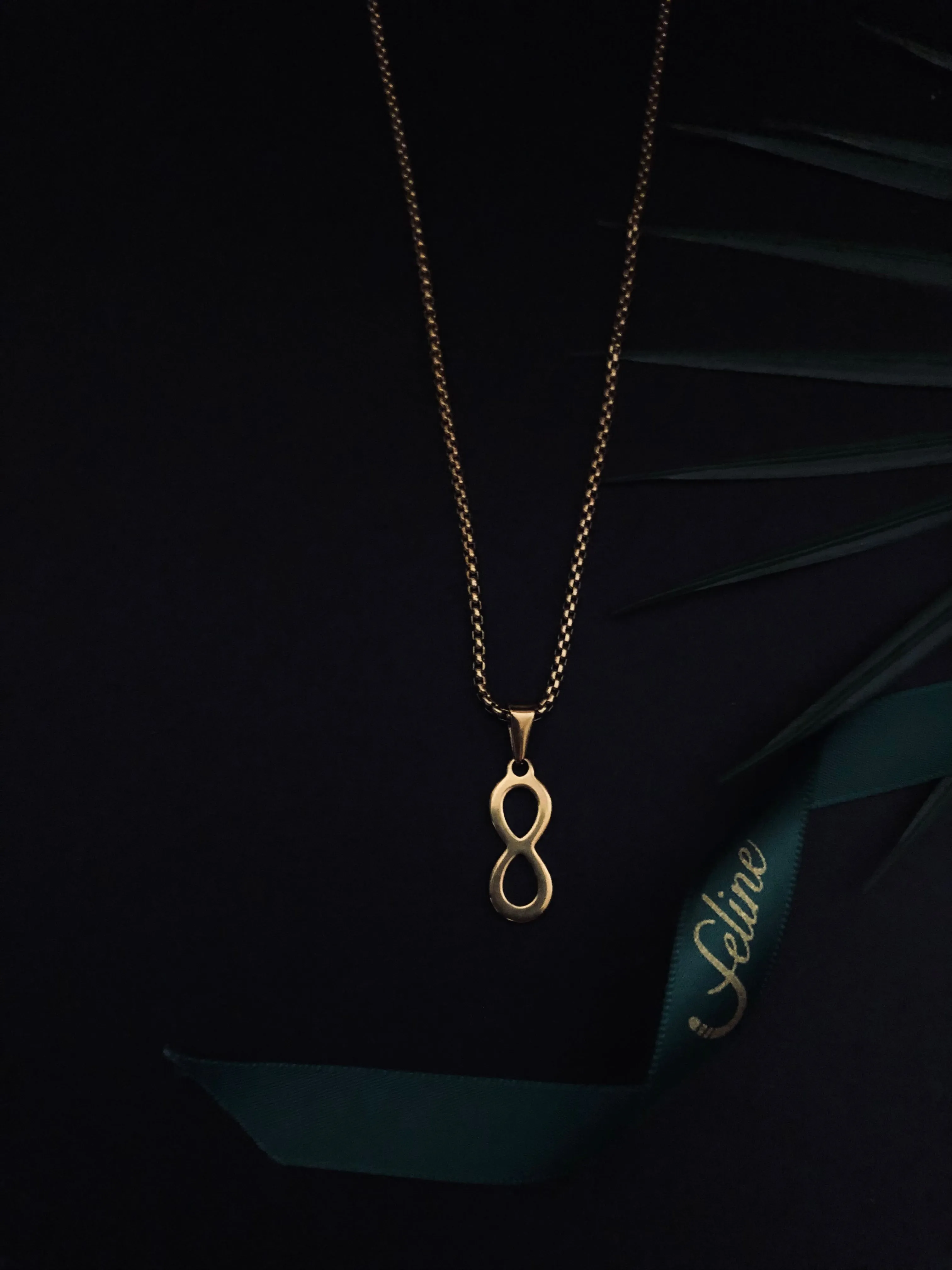 Infinity Gold Dipped Pendant Necklace