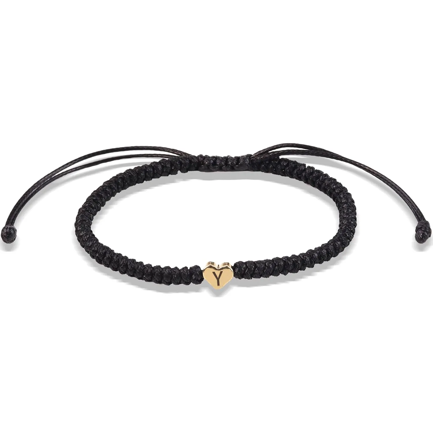 Initial Bracelets for Teen Girls Boys,Initial Bracelets Y Letter Bracelets Charm Bracelets,Heart Initial Bracelets 26 Letters Adjustable Bracelets Birthday Graduation Mother's Day Gift(Y)