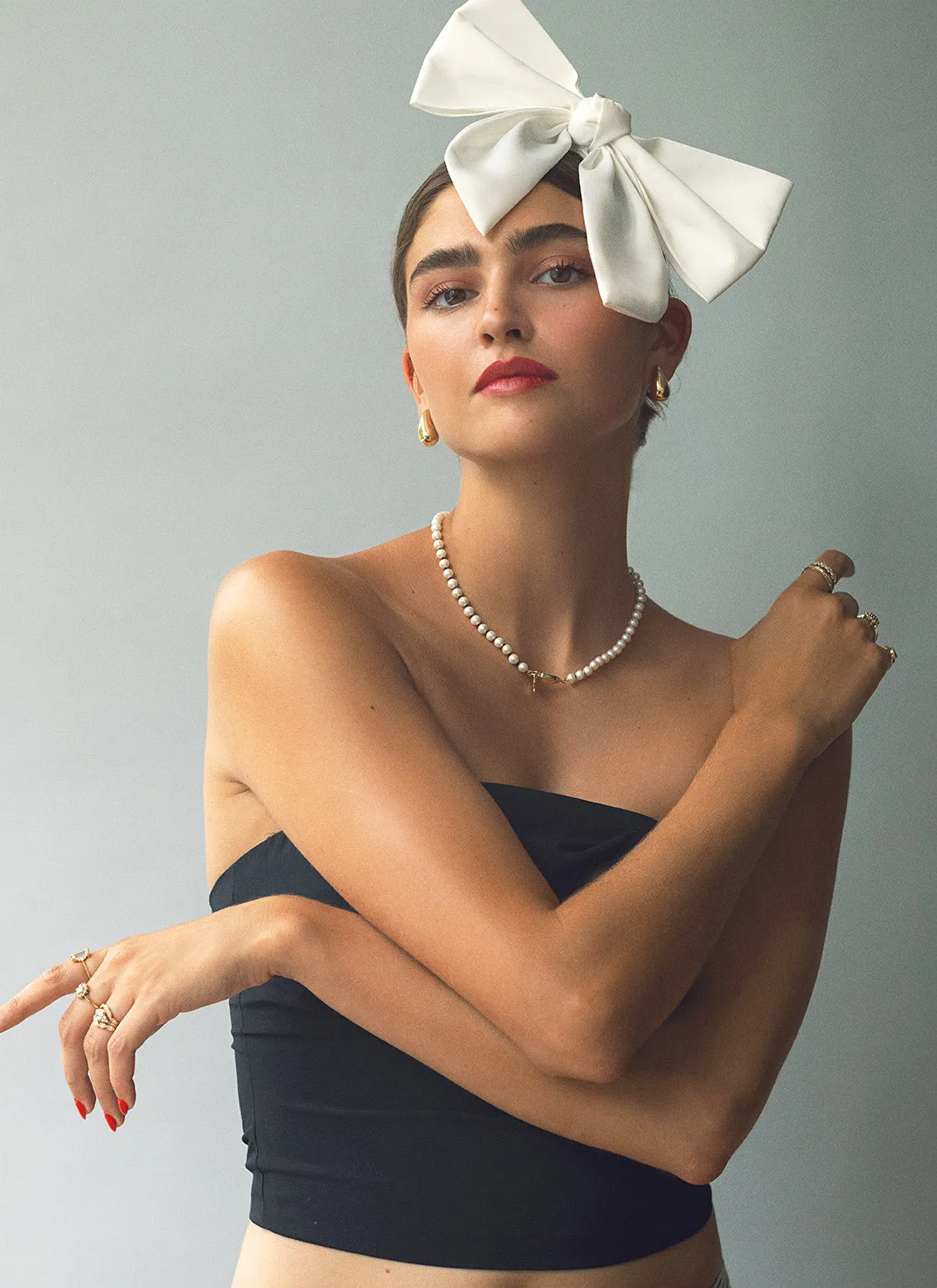 Ishtar pearl necklace 14k gold