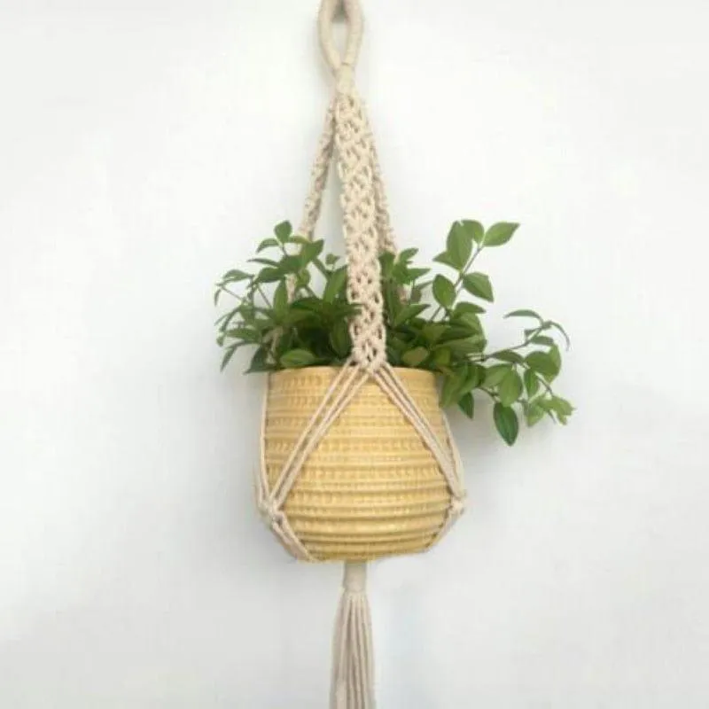 Jute Rope Braided Macrame Plant Hanger
