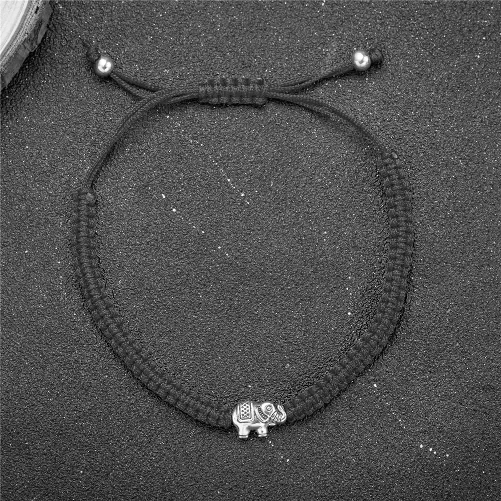 kelistom Handmade String Bracelet for Women Men Simple Red Black Braided Adjustable Charm Bracelets Minimalist Jewelry