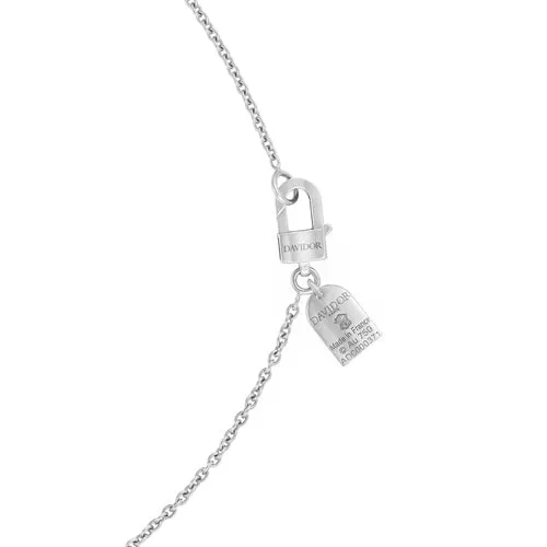 L'Arc de DAVIDOR Bead, 18k White Gold with Satin Finish and Palais Diamonds